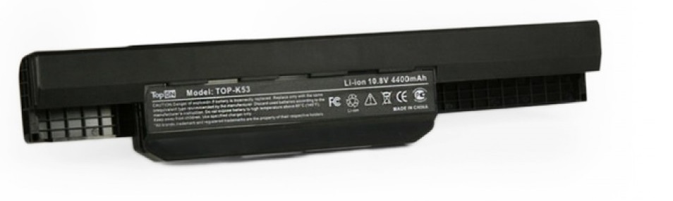 

Аккумулятор для ноутбука Asus TopOn TOP-K53 к серии A43 A53 K43 K53 X43 X44 X53 X54 10.8V 4400mAh PN: A32-K53 A42-K53 A43EI241SV-SL, TOP-K53