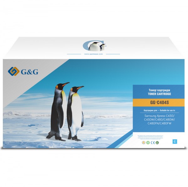 

Картридж G&G GG-C404S лазерный голубой (1000стр.) для Samsung SL-C430/C430W/C480/C480W/C480FW, GG-C404S