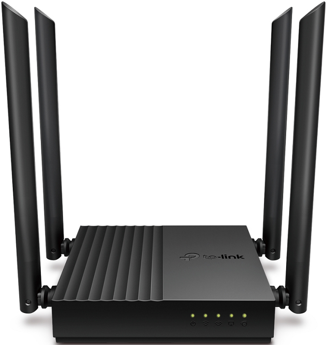 

Роутер TP-LINK Archer A64 AC1200, до 400 Мбит/с на 2,4 ГГц + до 867 Мбит/с на 5 ГГц, 4 антенны, 1 гигабитный порт WAN + 4 гигабитных порта LAN, Archer A64