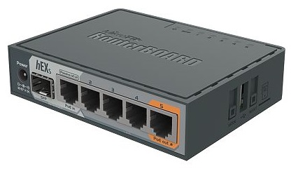 

Роутер Mikrotik RB760iGS hEX S,Level 4, MT7621A 2 ядра, 5х1 Гбит/с LAN,1хSFP, 880Мгц,ОЗУ 256,ПЗУ 16 FLASH, 1хUSB, RB760iGS