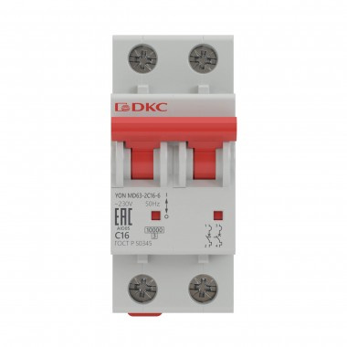 Изображение товара Автоматический выключатель DKC MD63-2B63-10 63А IP20 для защиты электросетей