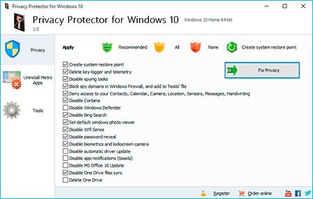 фото Право на использование (электронный ключ) SoftOrbits Отключение слежки для Windows 10