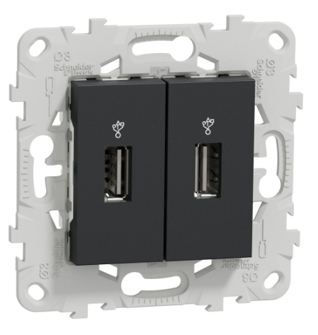 

Розетка Schneider Electric NU542754 USB двойная антрацит, NU542754