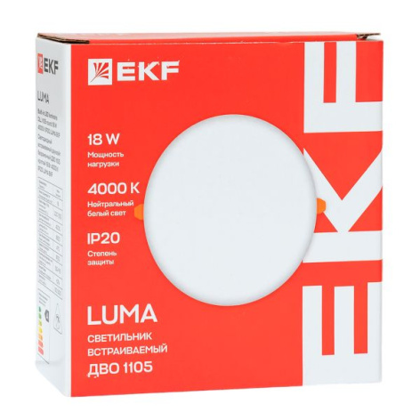фото Светильник светодиодный встраиваемый EKF DLL-1105-R-18-4000 в Екатеринбурге