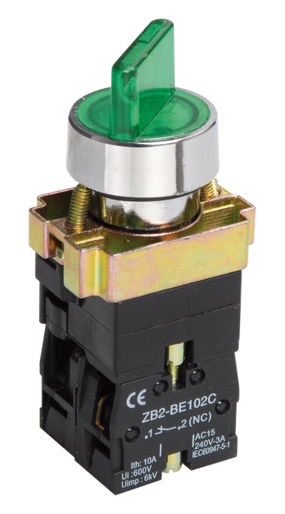 

Переключатель IEK BSW90-BK-2-K06 LAY5-BK2365 2 положения зелёный NO+NC, BSW90-BK-2-K06