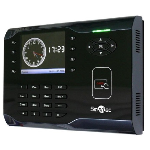 

Терминал Smartec ST-CT500EM учета рабочего времени. Работа под управлением ПО Timex. Память на 10 000 пользователей, 50 000 событий, время идентификац, ST-CT500EM