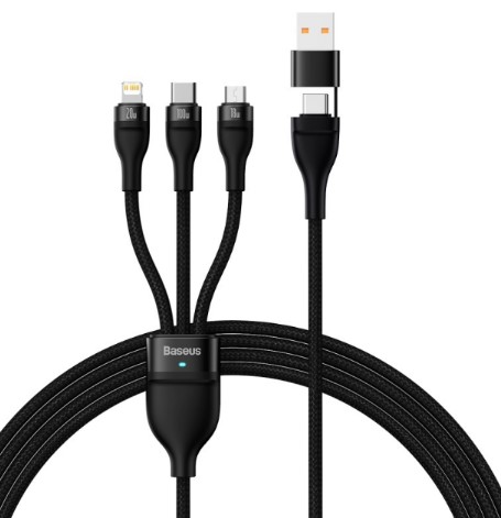 

Кабель интерфейсный Baseus CASS030101 Flash Series II 1.2m Black, CASS030101
