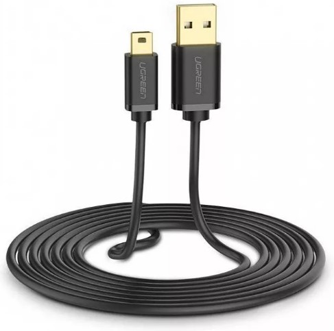 

Кабель USB 2.0 UGREEN US132 10386_ A Male to Mini 5 Pin Male Cable. Длина: 3м. Цвет: черный, US132