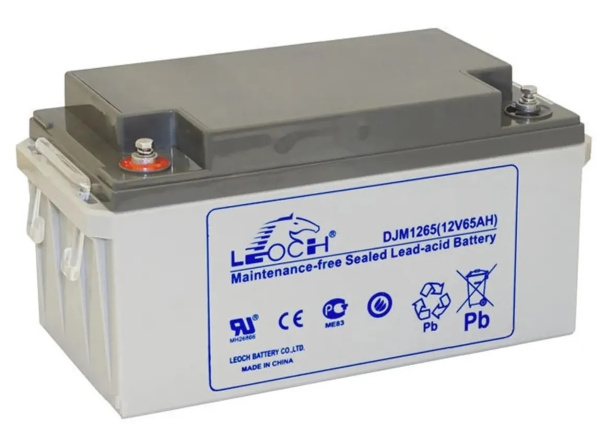 Изображение товара Аккумулятор Leoch DJM 12-65 65 Ач 12 В свинцово-кислотный
