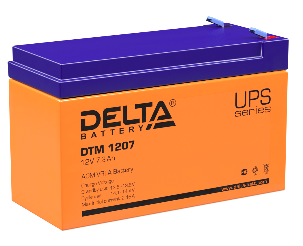 

Батарея Delta DTM 1207 12В, 7Ач, 151х65х100мм, DTM 1207
