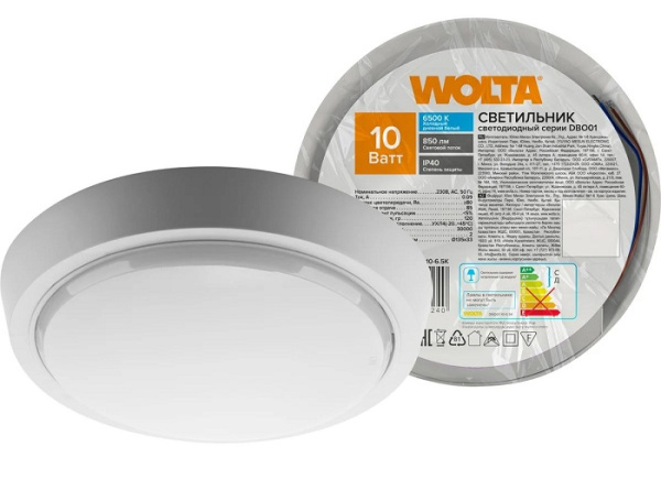 фото Светильник светодиодный WOLTA DBO01-10-6.5K в Санкт-Петербургe