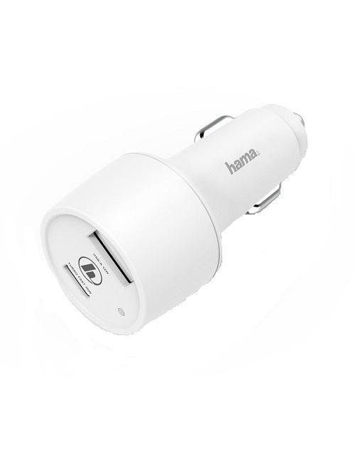 

Зарядное устройство автомобильное HAMA H-183322 00183322 3A (PD+QC) USB/USB Type-C универсальное белое, H-183322