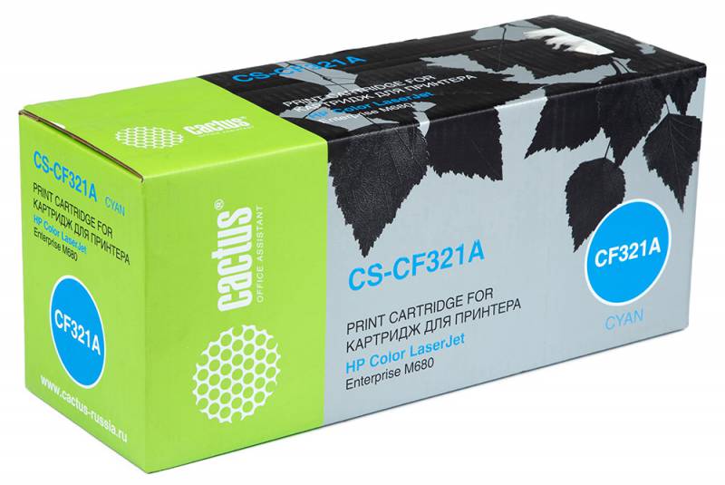 

Картридж Cactus CS-CF321A голубой для HP CLJ M680 (16500стр.), CS-CF321A