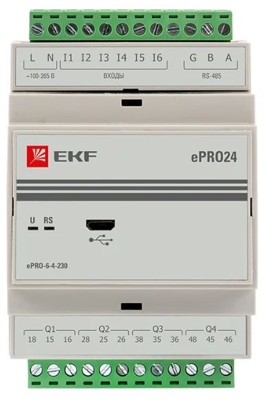 

Модуль расширения EKF ePRO-6-4-230 ePRO24 удаленного управления 6вх4вых 230В PROxim, ePRO-6-4-230