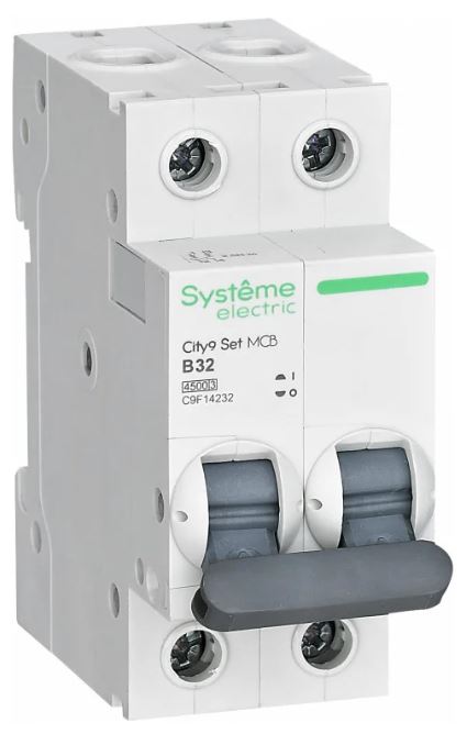 

Автоматический выключатель Systeme Electric C9F14232 City9 Set B 32А 2P 4.5kA 230В, C9F14232