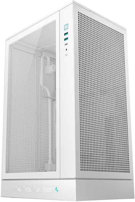 

Корпус mATX Deepcool CH270 DIGITAL WH без БП, боковая панель из закалённого стекла, 2*USB 3.0, USB Type-C, CH270 DIGITAL WH