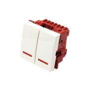 фото Выключатель Lanmaster LAN-EC45x45-SL22-WH