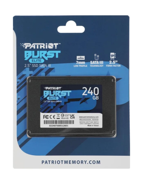 фото SSD накопитель 240 ГБ Patriot Memory PBE240GS25SSDR, (PBE240GS25SSDR)