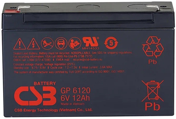 

Аккумулятор CSB GP6120 CSB, GP6120 CSB
