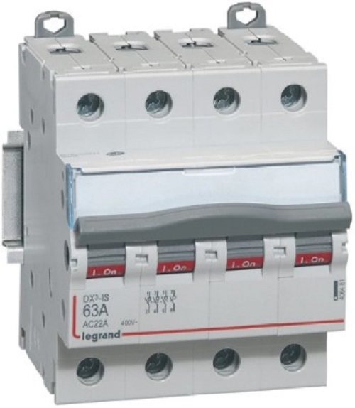 

Выключатель Legrand 406481 разъединитель (рубильник) DX3 4П 63A, 406481