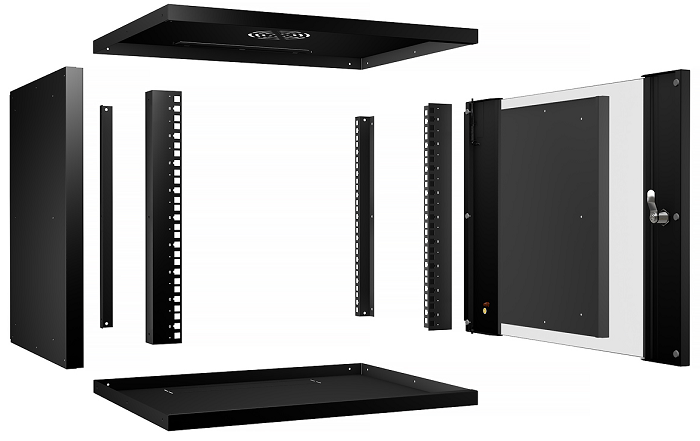 

Шкаф настенный 19", 9U Cabeus WSC-05D-9U55/45-BK серия LIGHT разборный, дверь стекло, цвет черный, WSC-05D-9U55/45-BK