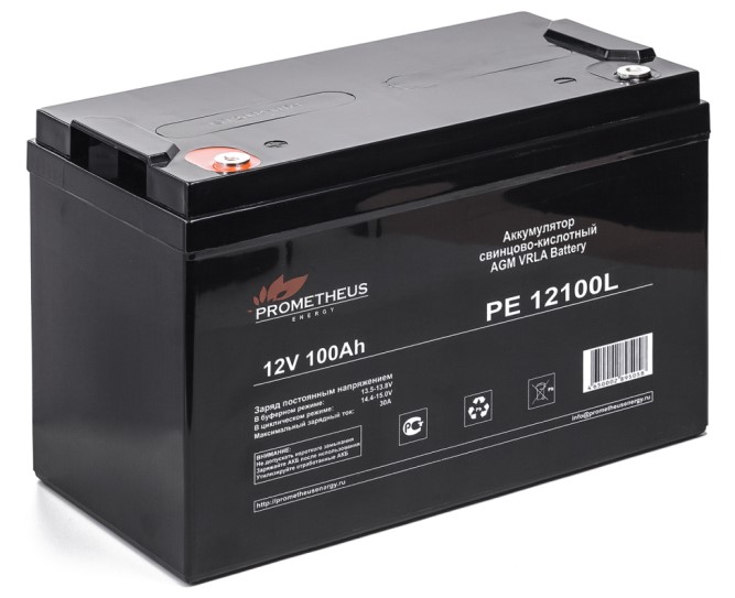 

Батарея для ИБП PROMETHEUS ENERGY РЕ12100 PE 12100 12V, 100Ah, под болт М8, РЕ12100