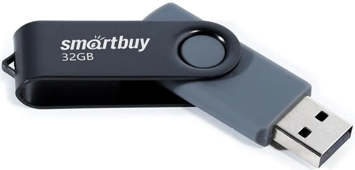 

Накопитель USB 2.0 32GB SmartBuy SB032GB2TWK Twist чёрный, SB032GB2TWK