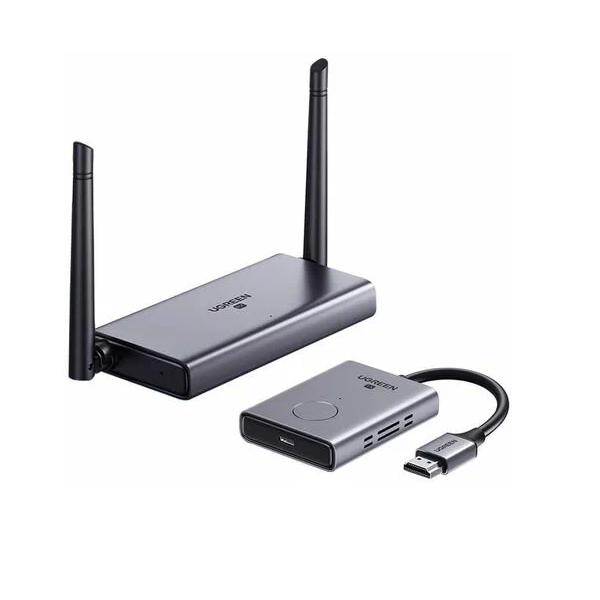 

Удлинитель HDMI UGREEN CM506 50633A Wireless HDMI Extender (Transmitter + Receiver) 50м. Цвет: серый космос, CM506
