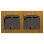 фото Розетка двухместная с заземлением  Systeme Electric GSL000547