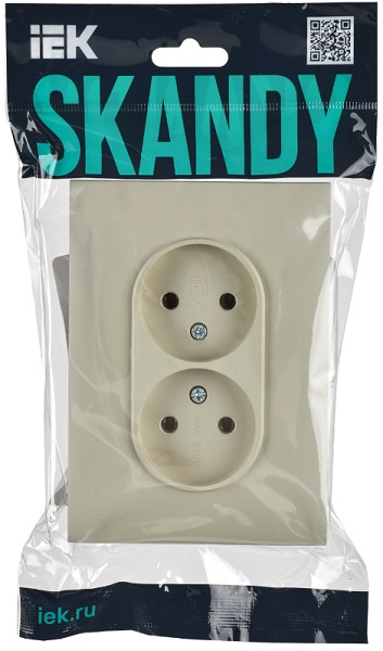 фото Розетка двухместная без заземления в сборе IEK SK-R20-10-K10-F в Омске