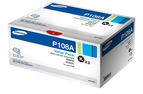 

Набор картриджей Samsung MLT-P108A/SEE для ML-1640/1641/2240/2241 2 шт., MLT-P108A/SEE