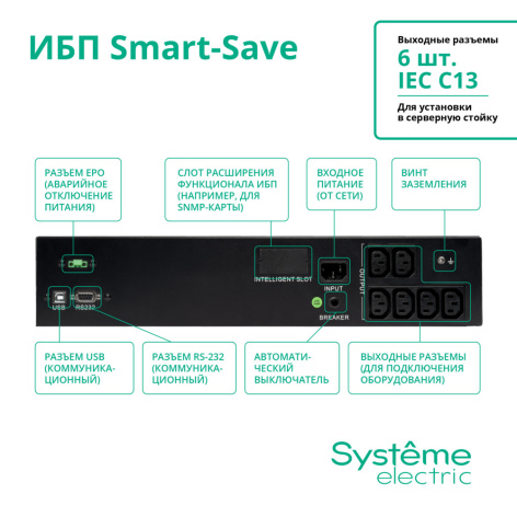 фото Источник бесперебойного питания  Systeme Electric SMTSE1000RMI2U в Уфе