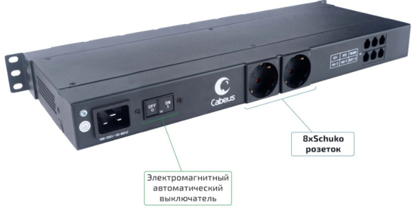фото Блок розеток  Cabeus SMART-PDU-C20-8S22-CM
