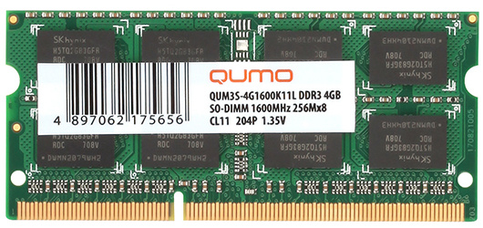 фото Модуль памяти SODIMM DDR3 4GB Qumo QUM3S-4G1600C11 в Уфе