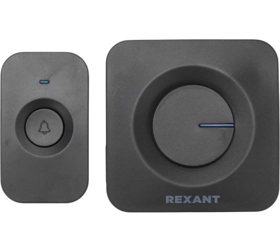 

Звонок Rexant 73-0017 беспроводной дверной 52 мелодии IP56 (черный), 73-0017