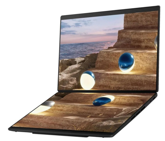 фото Ноутбук ASUS Zenbook Duo UX8407AA-SN279X 14" (Intel Core Ultra 9, 32Гб LPDDR5X, SSD 1 Тб, Arc graphics, Windows 11 Профессиональная) Серый [90NB16V1-M00F80]