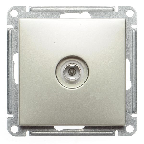 

Розетка Schneider Electric RTS-151-4-86 Wessen 59 TV оконечная, шампань, RTS-151-4-86