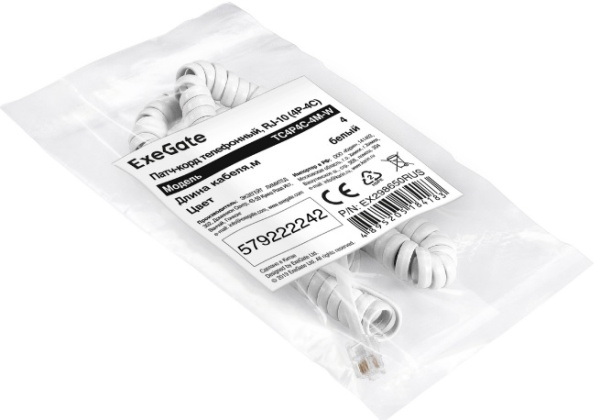 фото Кабель патч-корд  Exegate TC4P4C-4M-W в Екатеринбурге