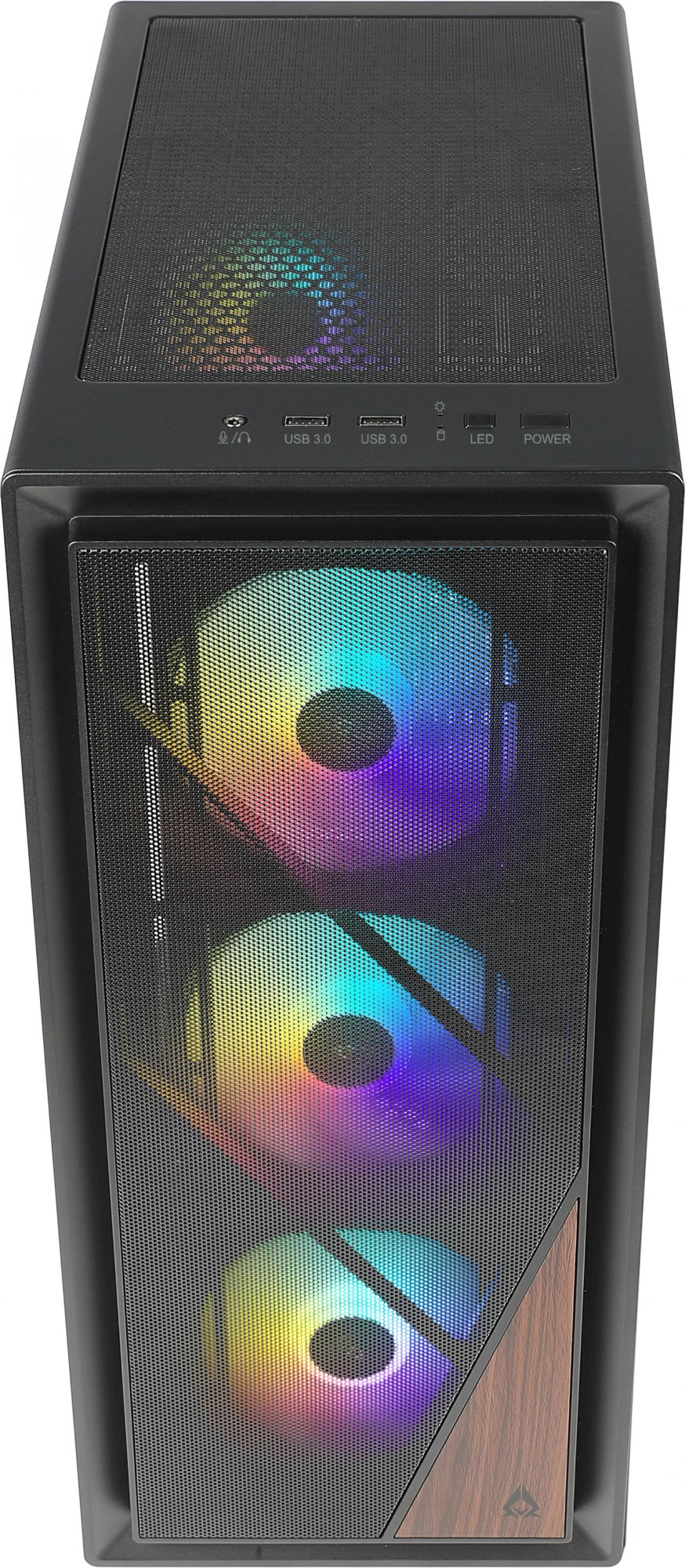 

Корпус ATX Azza Forest черный, без БП, 2*USB 3.0, audio, Forest