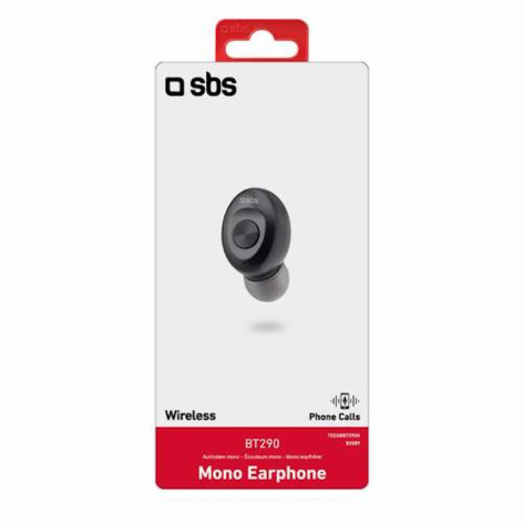 фото Беспроводная моногарнитура SBS BT290, Bluetooth, Вкладыши, Черный, [TEEARBT290K]