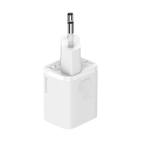 

Зарядное устройство сетевое Baseus CCSUP-B02 Super Si Quick Charger USB-C 20W White, CCSUP-B02