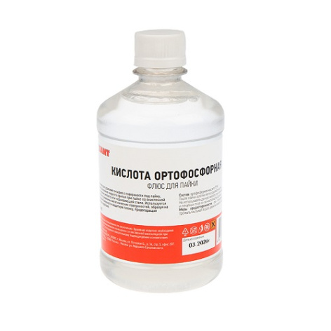 Изображение товара Флюс Rexant 09-3638 кислота ортофосфорная жидкий для пайки и очистки металлов 50 мл