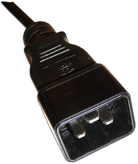 Изображение товара Кабель питания Lanmaster LAN-PP13/20-0.5-BK IEC C20 на C13 0.5 м