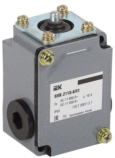 

Выключатель концевой IEK KV-1-2110-1 ВПК-2110-БУ2, толкатель, IP65,, KV-1-2110-1