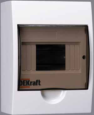 

Корпус DEKraft 31009DEK пластиковый навесной 6 мод. IP41 ЩРН-П-6, 31009DEK