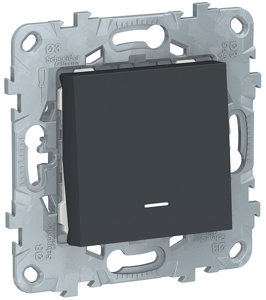 

Выключатель Schneider Electric NU520154N UnicaNew, антрацит, 1-клавишный, с подсветкой, сх. 1а, NU520154N