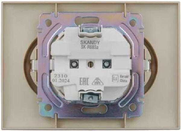 фото Розетка двухместная с заземлением в сборе IEK SK-R21-16-K98-F в Ростове-на-Дону
