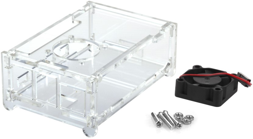 

Корпус Qumo RS042 акриловый + вентилятор 3010, для Raspberry Pi 4, прозрачный, RS042