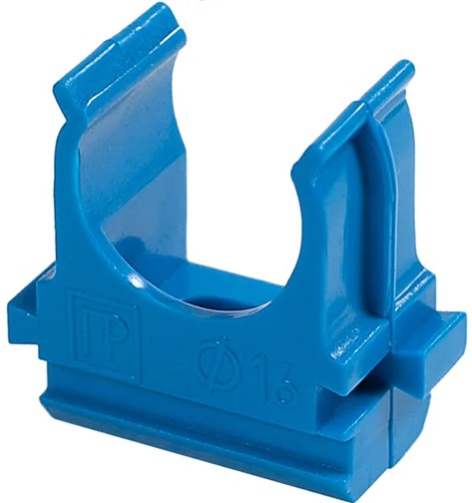 Изображение товара Клипса для крепления труб PR13.0060 ABS пластик синий 16 мм 10 шт
