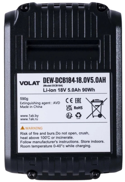 фото Батарея  VOLAT VT-DEW-DCB184-18.0V5.0AH